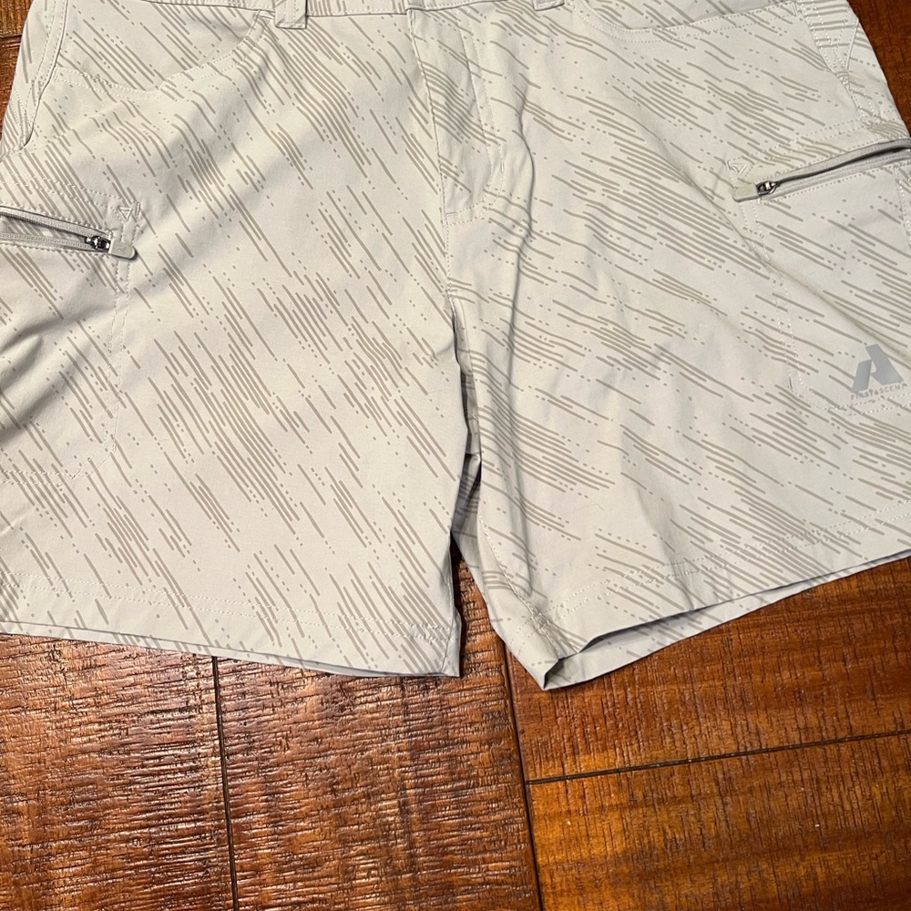 Gray Patterned Athletic Shorts